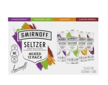 Smirnoff Classic Mixed Seltzers / 250mL / Can