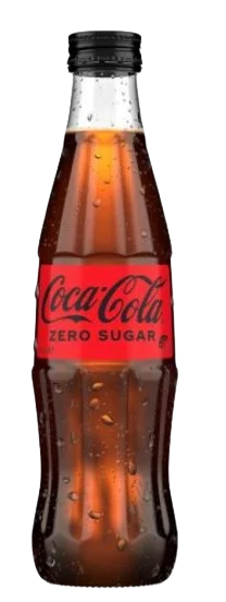 Coca Cola Zero No Sugar / 330mL / Glass