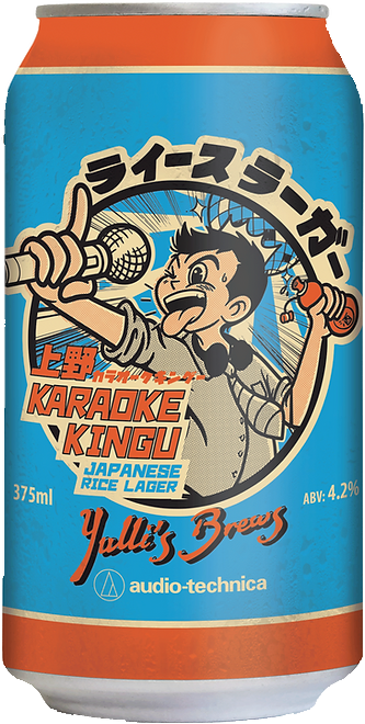 Yulli's Brews - Karaoke Kingu Japanese Rice Lager / 375mL / Can