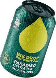 Big Drop Brewing Co - Paradiso IPA / Non-Alcoholic Beer / Low Gluten / 375mL / Can