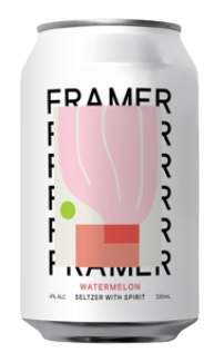 Framer Brewed Hard Seltzer - Watermelon Seltzer / 330mL / Cans