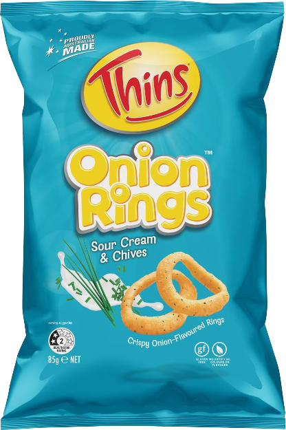Thins - Onion Rings Sour Cream & Chives / 85g