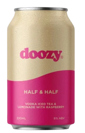 Doozy Half and Half Iced Tea Lemon Raspberry / 330mL / Can