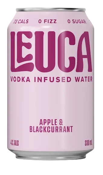 Leuca Vodka Infused Water / Apple & Blackcurrant / 330mL / Cans