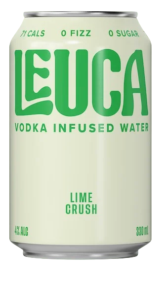 Leuca Vodka Infused Water / Lime Crush / 330mL / Cans