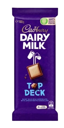 Cadbury Top Deck Dairy Milk Chocolate / 180g