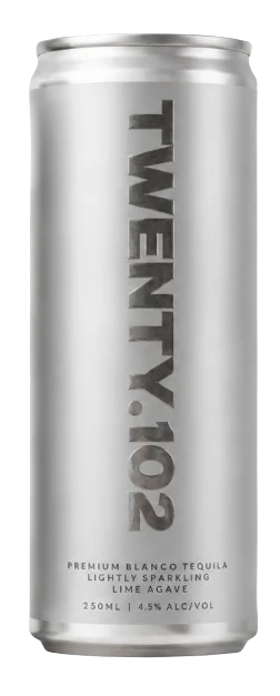 Twenty.102 Premium Blanco Tequila Lightly Sparkling / Lime Agave / 250mL