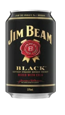 Jim Beam Black Double Serve & Cola / 375mL / Can