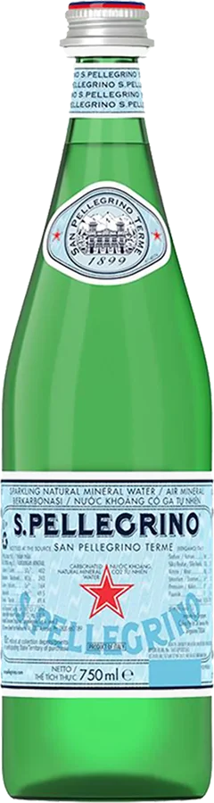 San Pellegrino Sparkling Natural Mineral Water / 750mL / Glass