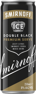 Smirnoff - Double Black Ice Premium Serve Vodka / 250mL / Can
