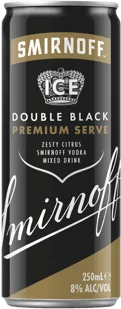 Smirnoff Double Black Ice Premium Serve Vodka / 250mL / Can