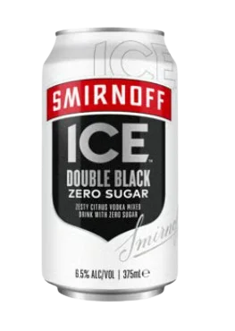 Smirnoff Double Black Ice Zero Sugar / 375mL / Can